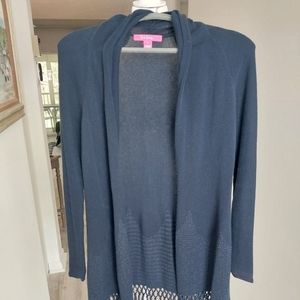 Lilly Pullitzer navy cardigan size small